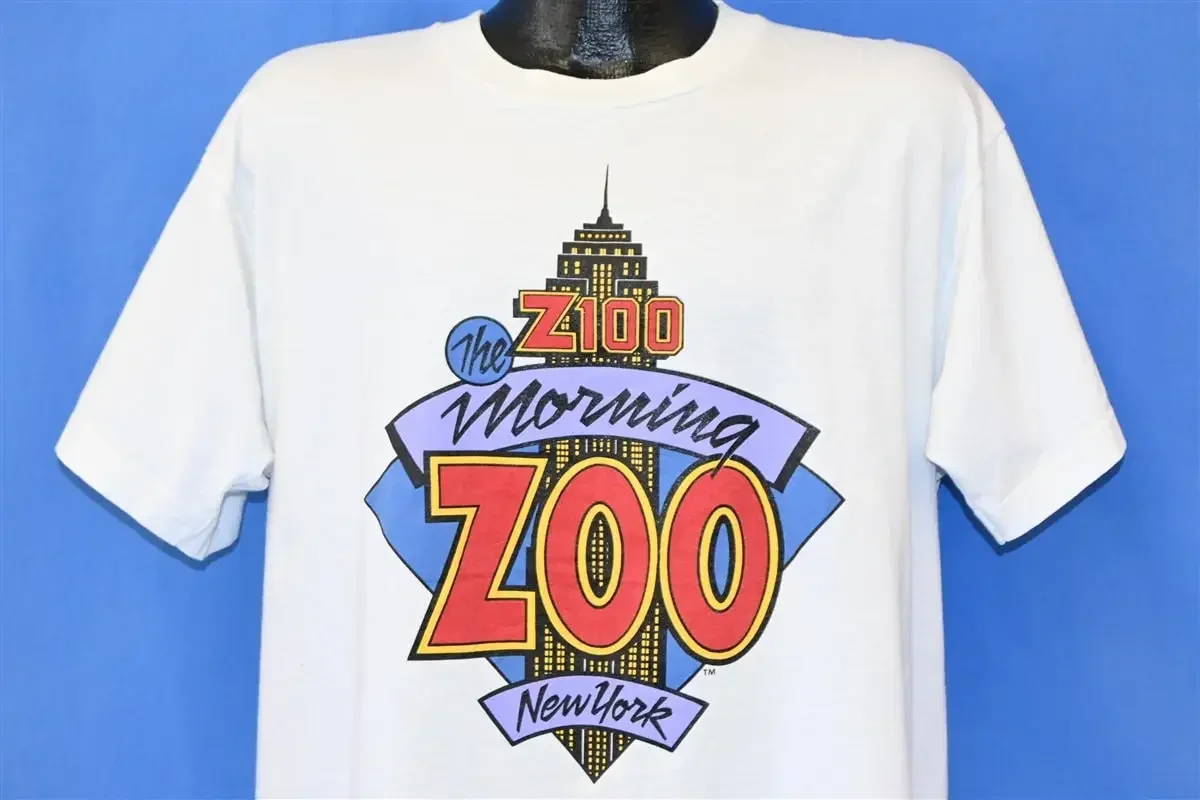 90s Z100 New York Morning Zoo Radio Station Empire State T-shirt