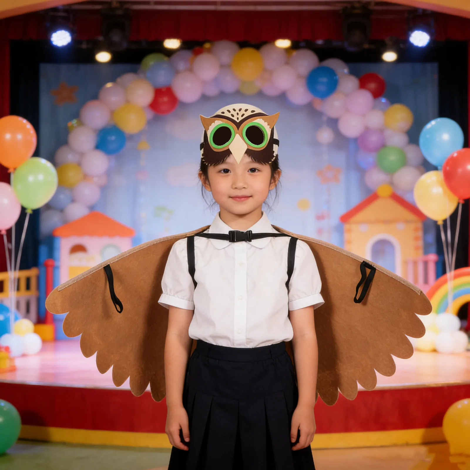 

Набор для костюма совы из фетра: крылья, маска, аксессуары для костюма птицы на Хэллоуин, карнавал, школьные представления