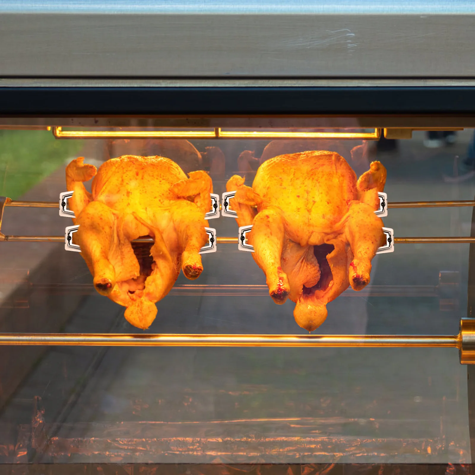 6 مجموعة الدجاج المشوي شوكة مجموعة الفولاذ المقاوم للصدأ المشواة الشوك لفرن الهواء المقلاة شواء أدوات الشوي الطبخ اللحوم قضبان المطبخ #5