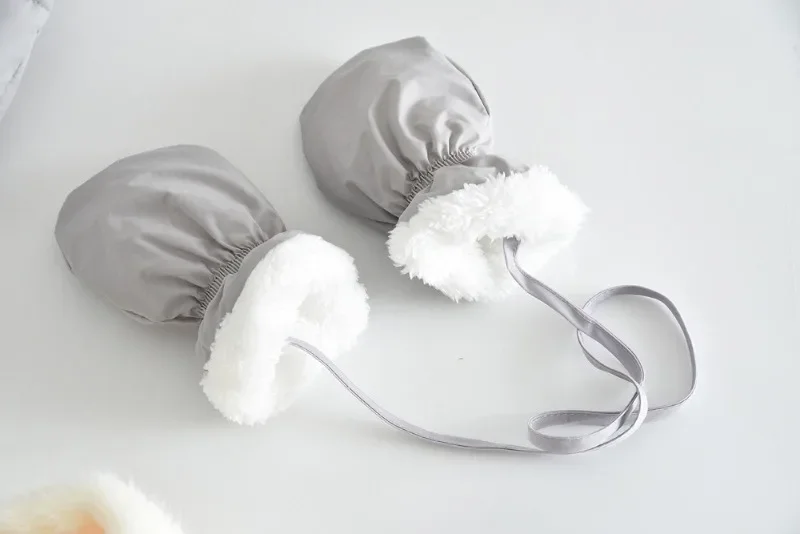 4-teiliges Set BELLBELL Winter-Strampler für Neugeborene Mädchen + Schal + Handschuhe + Schuhe, Outfit mit Kapuze, Plus Samt, warm, für Säuglinge, Babys, Mädchen, Jumpsuits – Detail 21