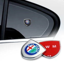 Insignia de metal 3D para coche, pegatina, marcos, accesorios decorativos para carrocería de coche, para Alfa Romeo serpent Giulia 159 156 MITO Stelvio 147