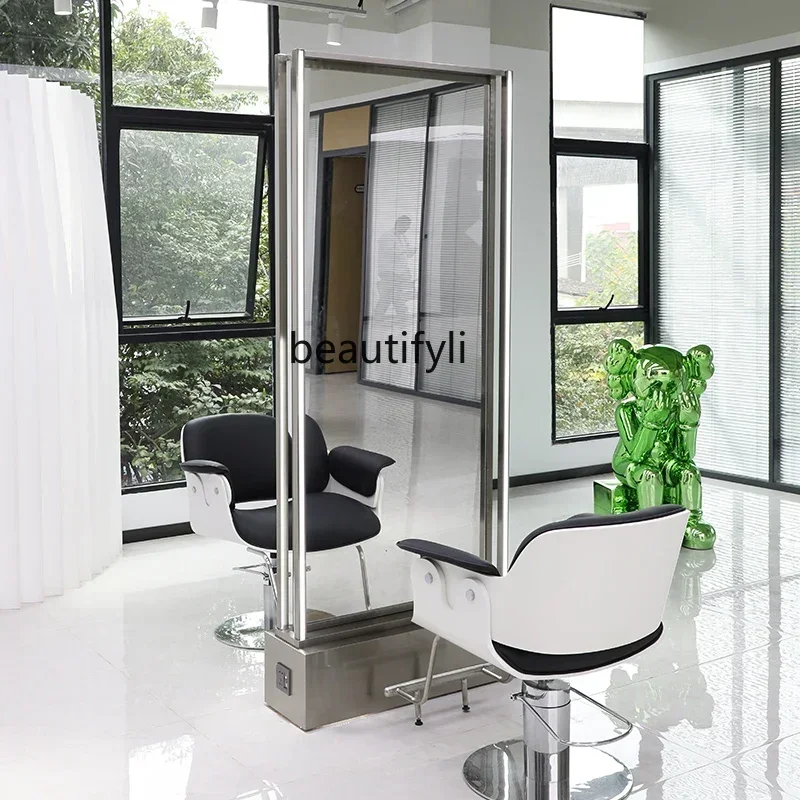 SS NewBarber shop floor-to-ceiling double-sided mirror table special perm and dyeing full body hair cutting mirror for hairdress