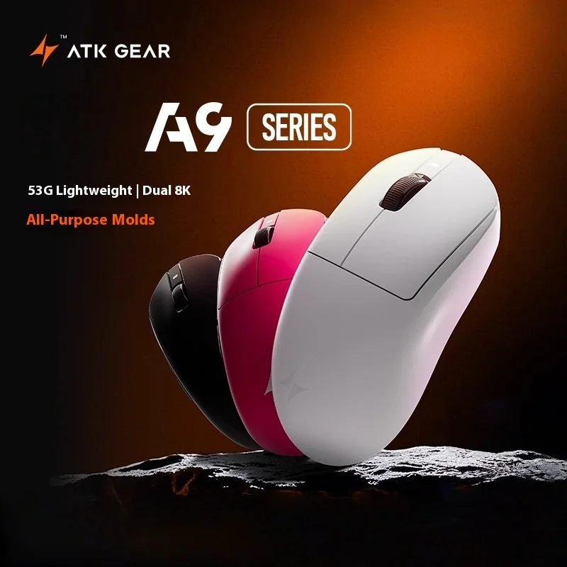 

Atk Dragonfly A9 Ultra Wireless Bluetooth Mouse Ergonomic Office Gaming Computer Mouse Triple Mode Mice Keyboards Accessories