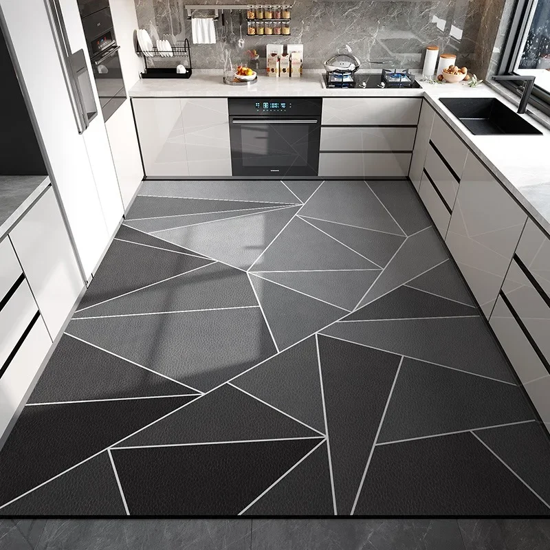 VIKAMA Geometric Style Carpet - Durable, Slip-Resistant, Large-Sized Kitchen Floor Mat, Entrance Hall Floor Mat, Home Decoration