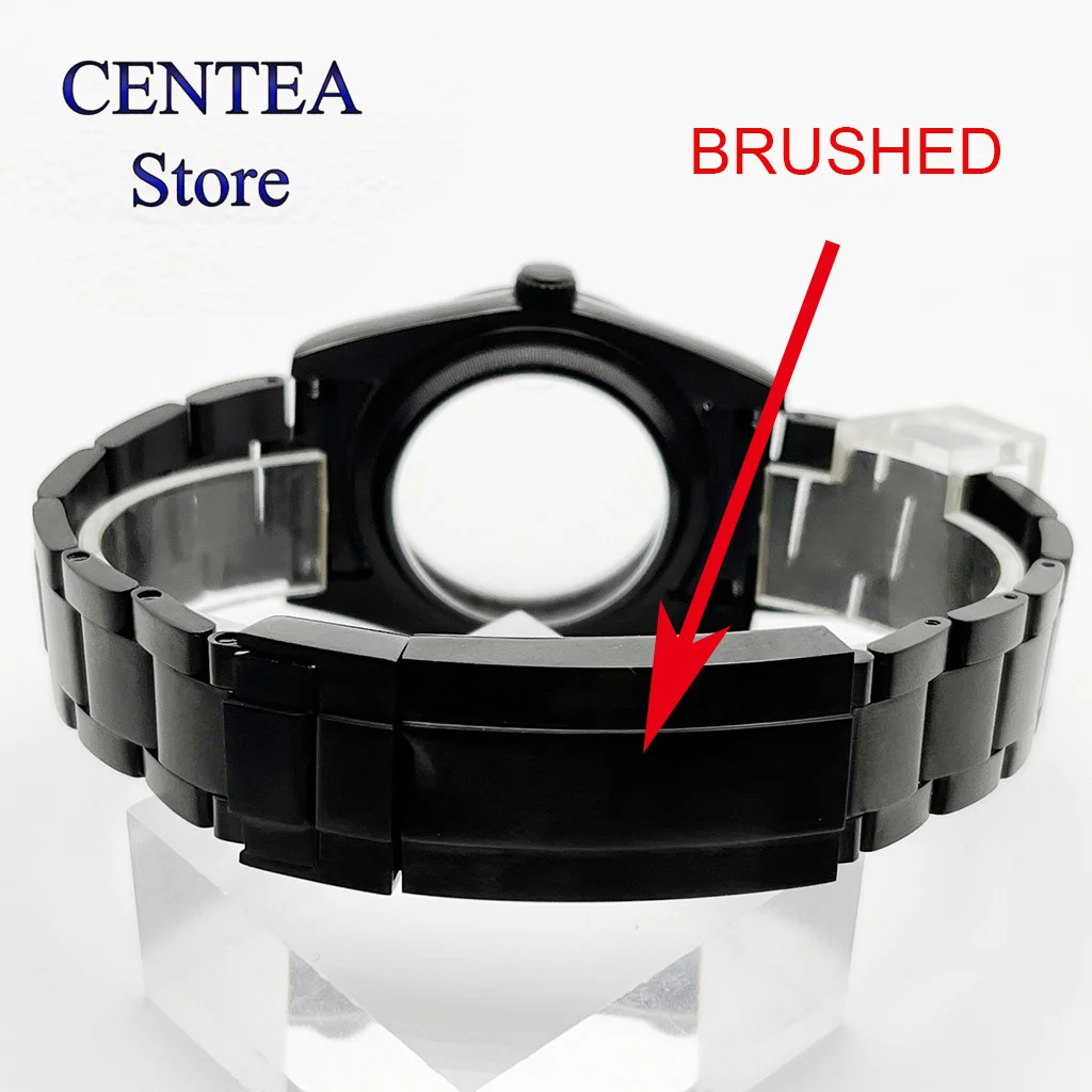 RICHUS 36/39mm czarna koperta zegarka szafirowe szkło typ diamentu Fit NH35 NH36 ETA2824 Miyota8215 mechanizm automatyczny