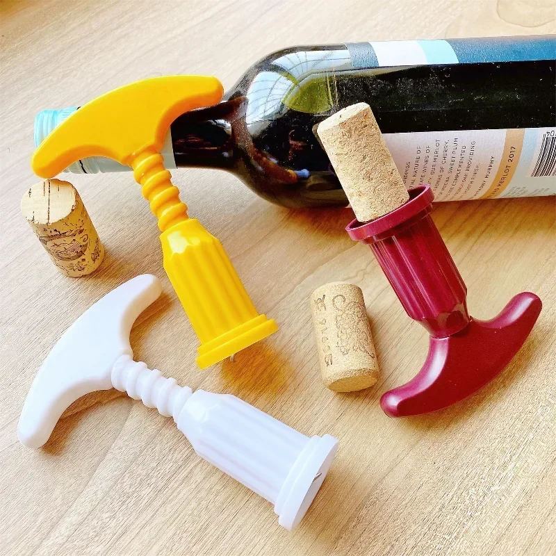 1PC Plastic Wine Opener Corkscrew Wine Bottle Opener Cork Puller Remover Champagne Opener Tool Kitchen Bar Accessories