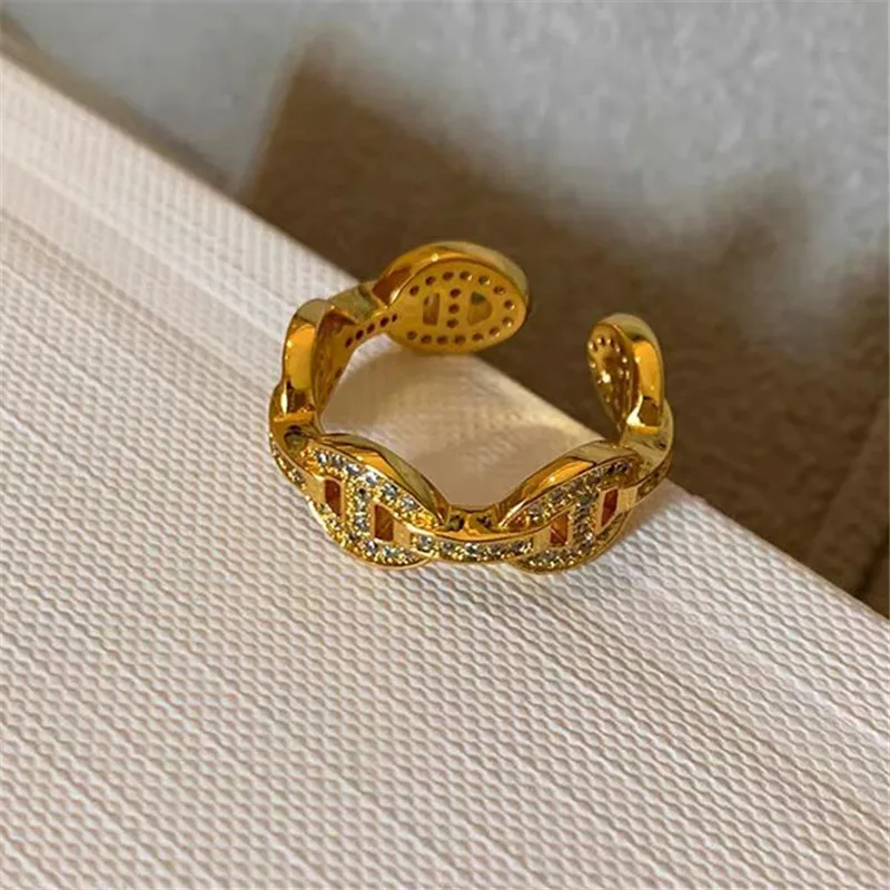 Adjustable Open Ring with Pig Nose Design for Women Fashionable European Style Jewelry for Daily Wear And Parties - view 2