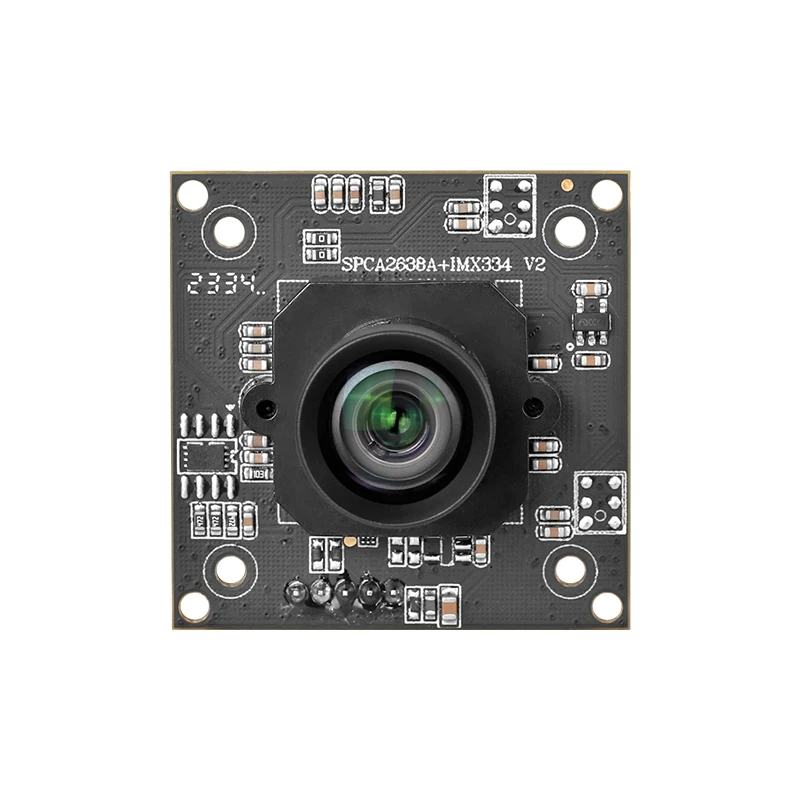 8MP IMX334 USB Camera Module 6mm 70degree Lens No Distortion 4K CMOS 3840*2160 30fps for Industrial Machine Vision