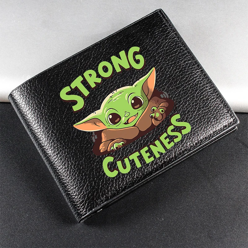 Men Short Wallet StarWarsed PU Leather Wallet Portable Fashion Cute Cartoon Purse Card Holder Male Coin Purse Birthday Gift