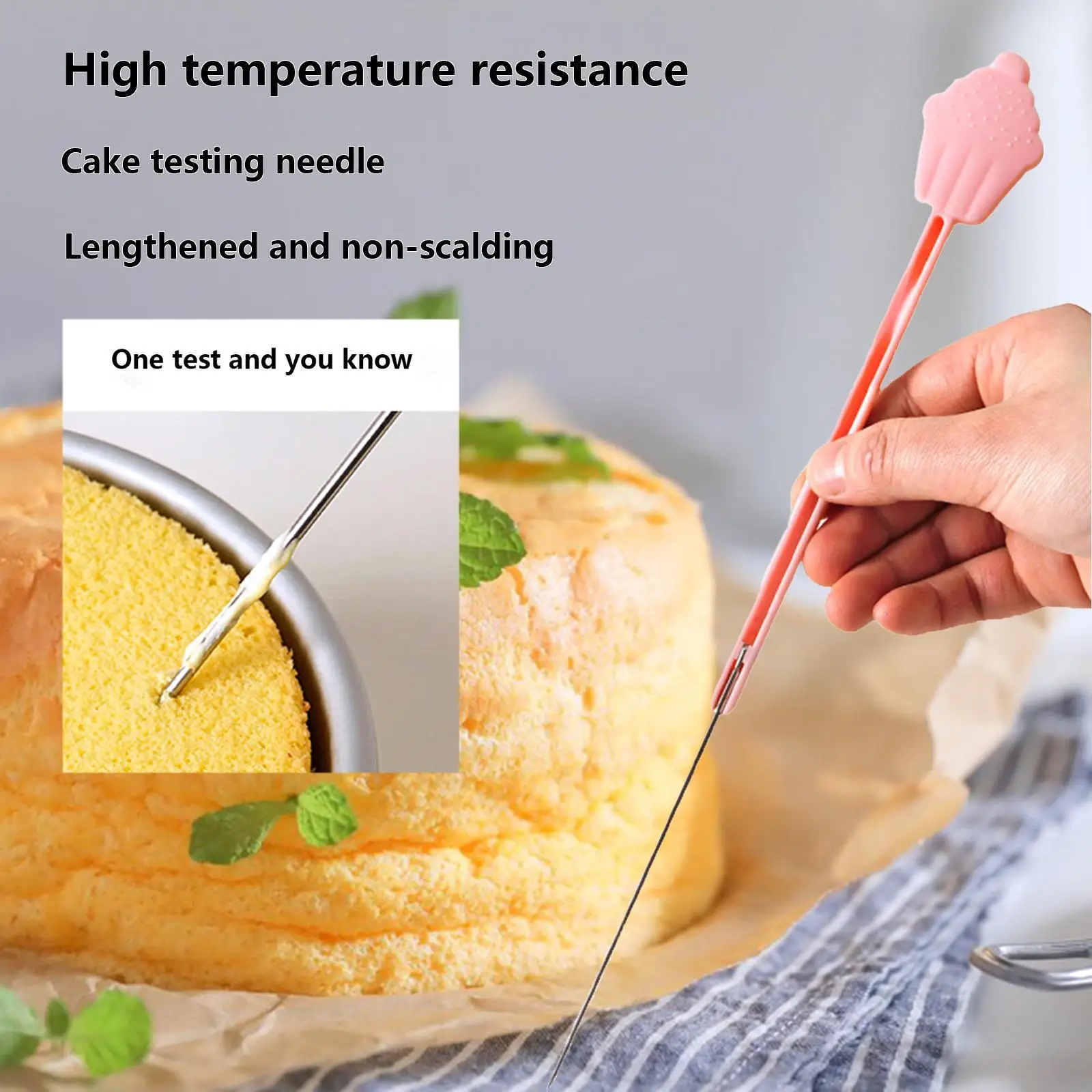 2x Cake Testers Bakery Tools Kitchen Auxiliary Cake Testing Pins for Muffin