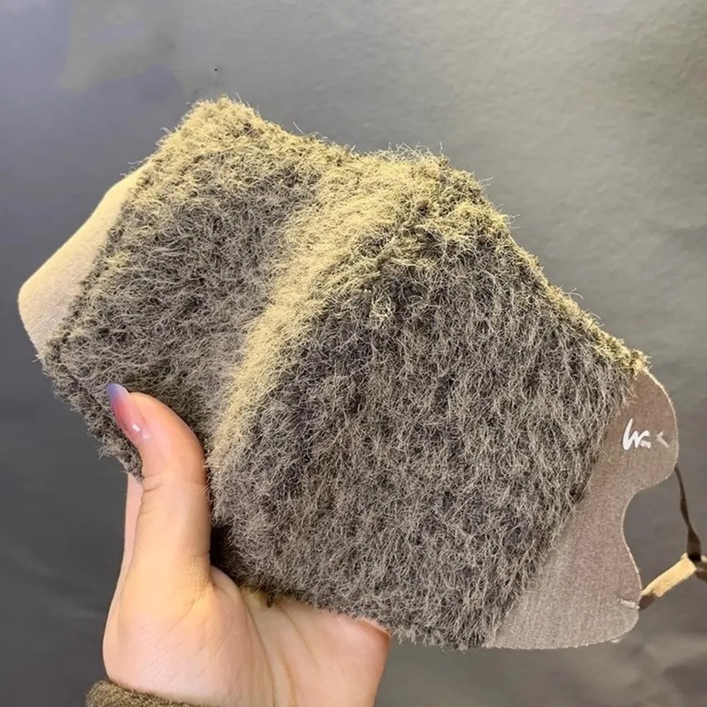 Nieuwe opgerolde fluwelen dames winter warm masker winddicht zachte opslag warmte fietsmaskers verstelbare warmte gereedschap fleece mondkap