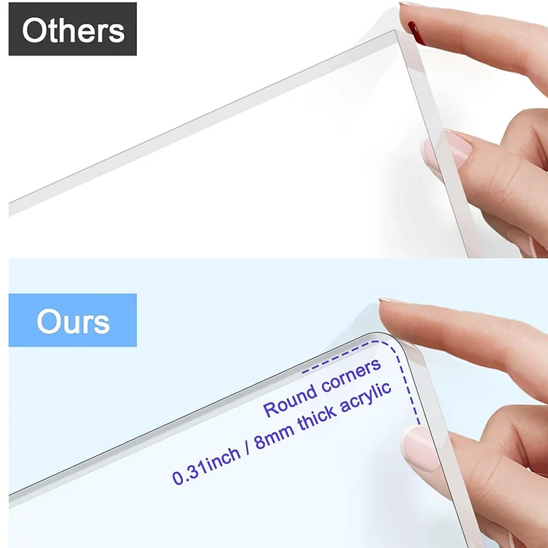 A11E-Transparent Clear Acrylic Book Holder Textbooks Reading Stand For Open And Closed Books, Magazines