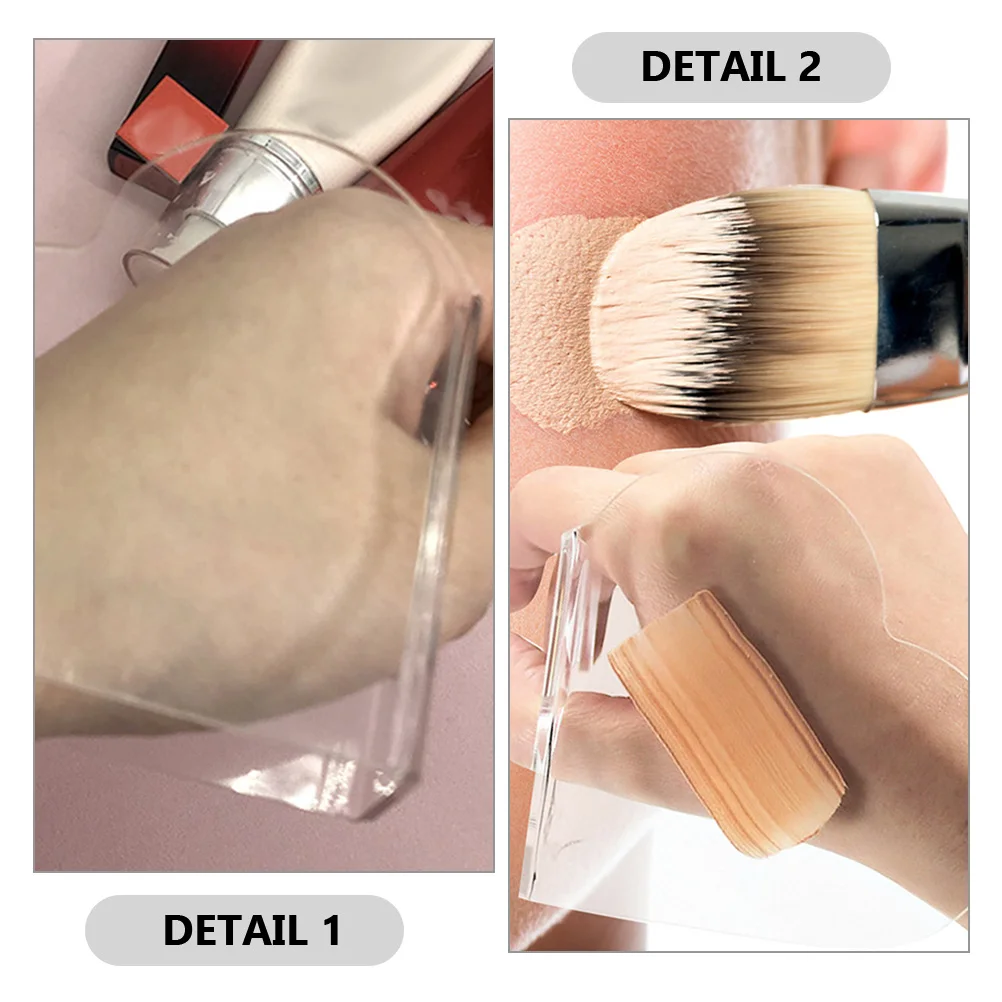 1 set Acrylic Makeup Mixing Palette Heart Shaped Foundation Spatula Set Portable Pigment Eyeshadow Travel Size Beauty