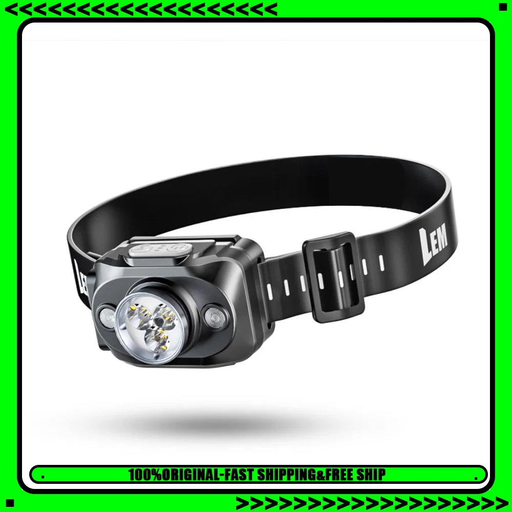 ไฟฉายคาดศีรษะ LEM LPro02 กำลังสูง สำหรับกิจกรรมกลางแจ้ง ปีนเขา ไฟฉายคาดศีรษะ 1800mAh 1000LM ชาร์จซ้ำได้ เหมาะสำหรับตกปลา