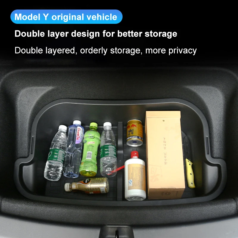 For Tesla Model 3 2019-23 Model Y 2021-2024 Car Accessories Auto Trunk Storage Box Pad Front Trunk Storage Tail Box Accessories