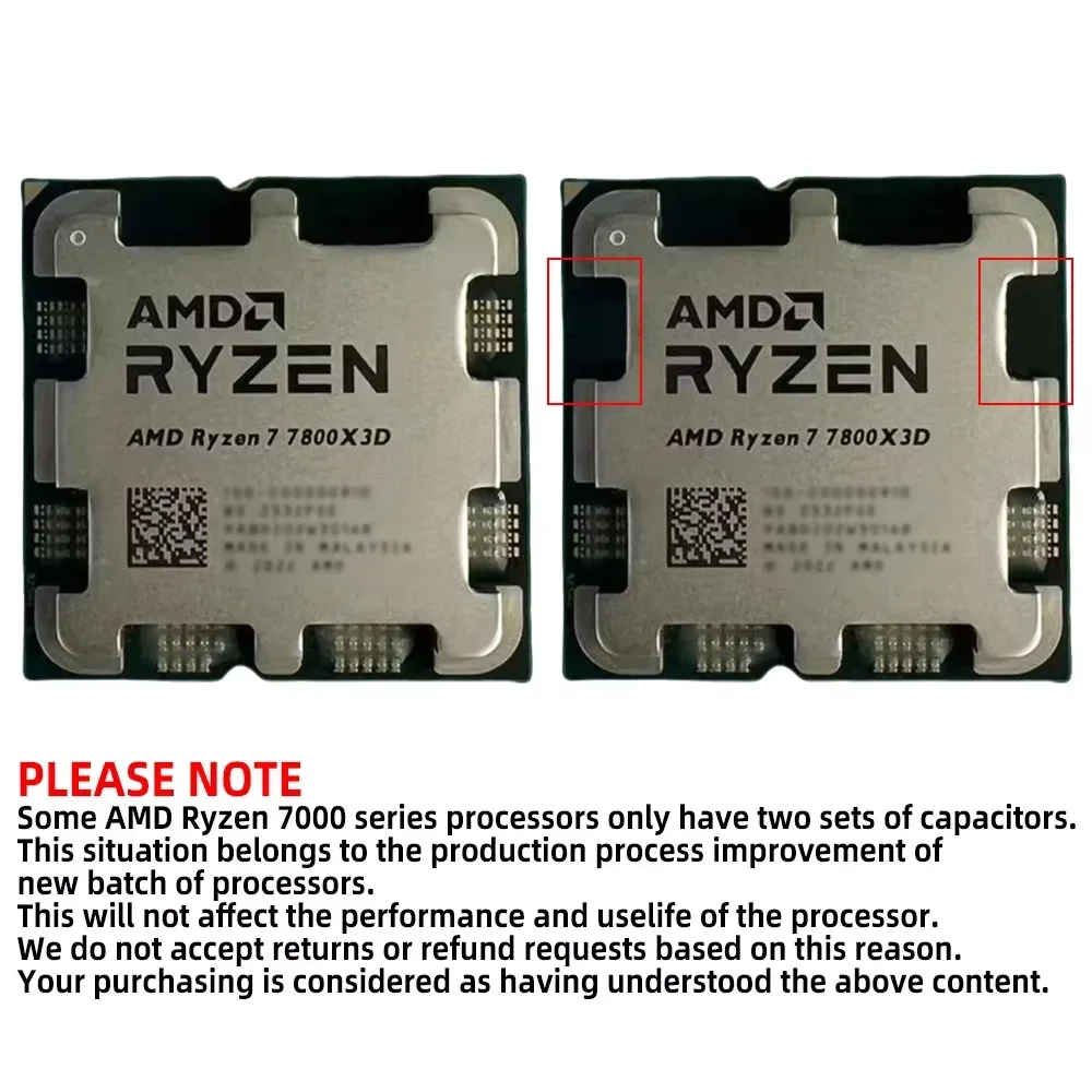 AMD R7 5800X3D 라이젠 7 게이밍 프로세서 새로운 라이젠 5000 시리즈 3.4GHz 8코어 16스레드 CPU 프로세서 DDR4 96MB 105W 7nm 썸네일 4