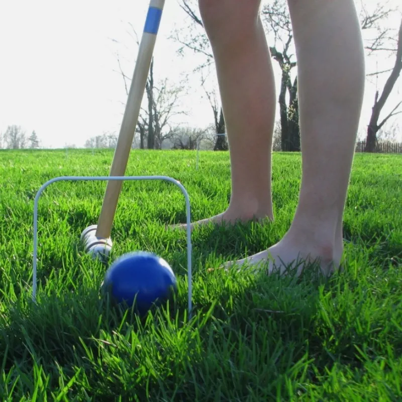 Conjunto completo de croquet dos EUA com maleta de transporte Jogo de gramado ao ar livre no quintal