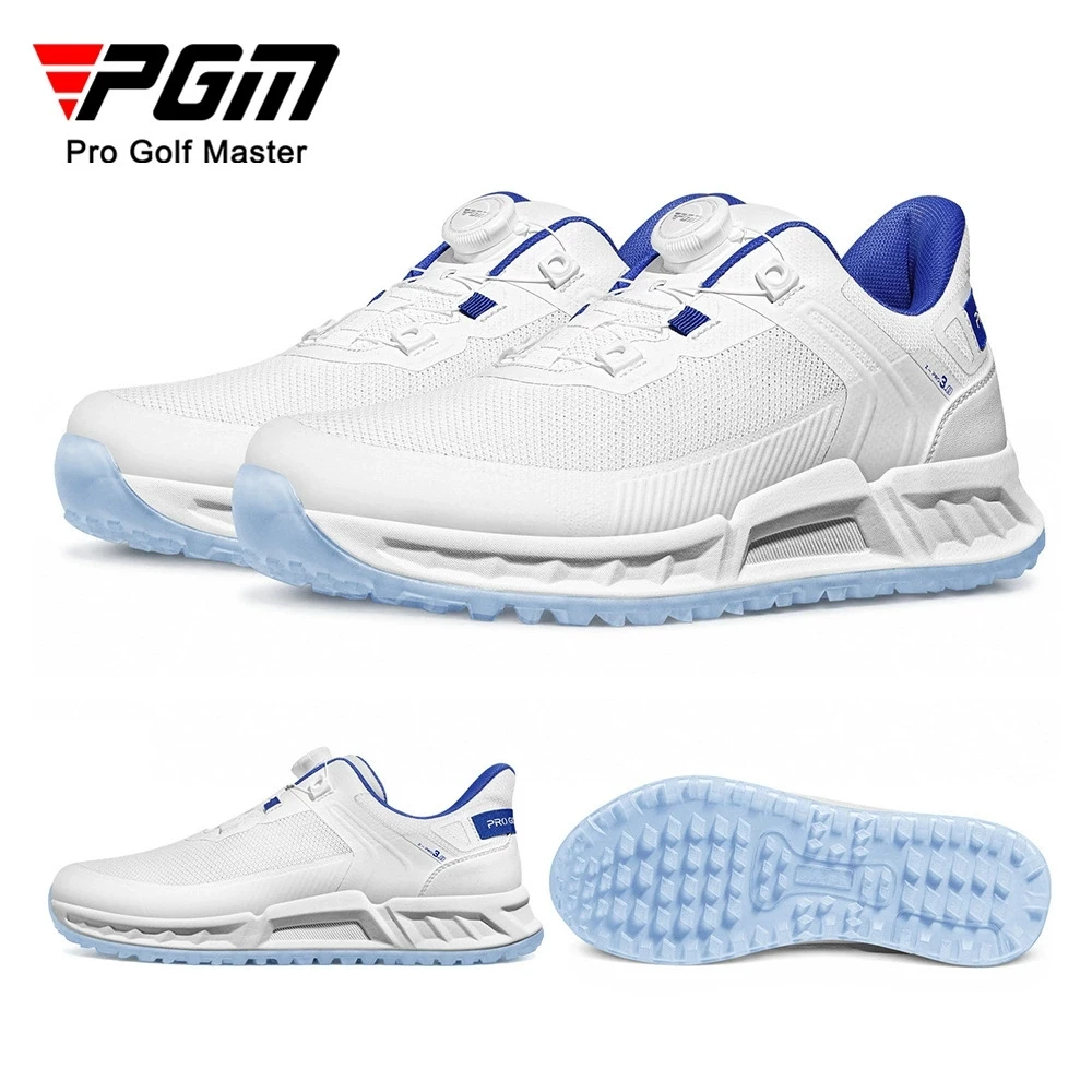PGM New Golf Shoes for Men - Shockproof, Bounce-Back, Wear-Resistant TPU Sneakers,Turn Buckle Sports Shoes MXZ004