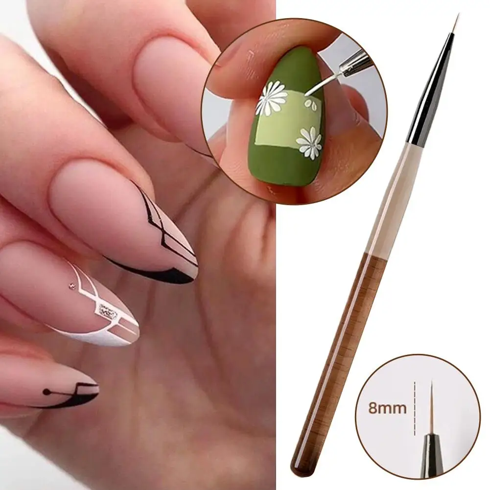 9Pcs Nail Art Design Pen & Brush Set - Includes Nail Extension Gel Brush & Nail Gel Brush,Suitable for Salon & Home DIY Manicure