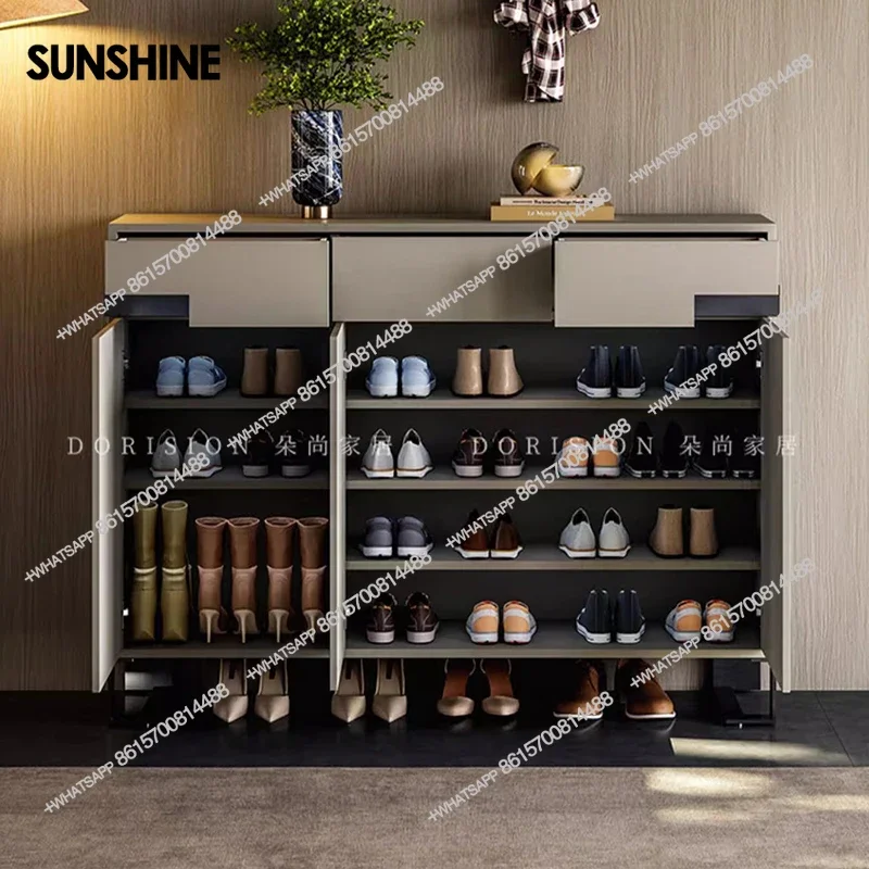 

Large Size Room Decor Shoe Cabinet Aesthetic Design Modern Luxury Chinese Shoe Shelf Organizer Zapatero Space SavingQ