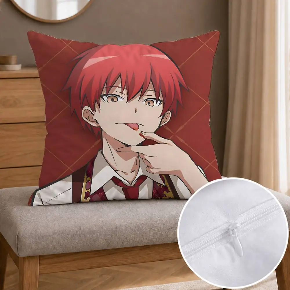 Assassination Classroom  Double-sided Printed Square Decorative Cushion Cover for Sofa Living Room Home Decor
