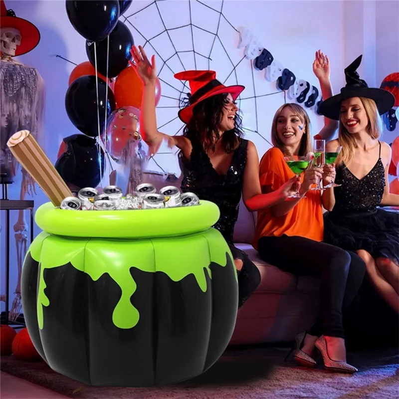 Seau à glace gonflable d'horreur, décor d'halloween, boisson réfrigérée, agitateur de sorcière, maison hantée, Bar, seau à bonbons