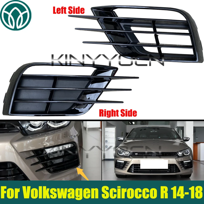 

Front Bumper Fog Lamp Frame For Volkswagen Scirocco R 2014 2015 2016 2017 2018 Front Bumper Lower Grille Replacement