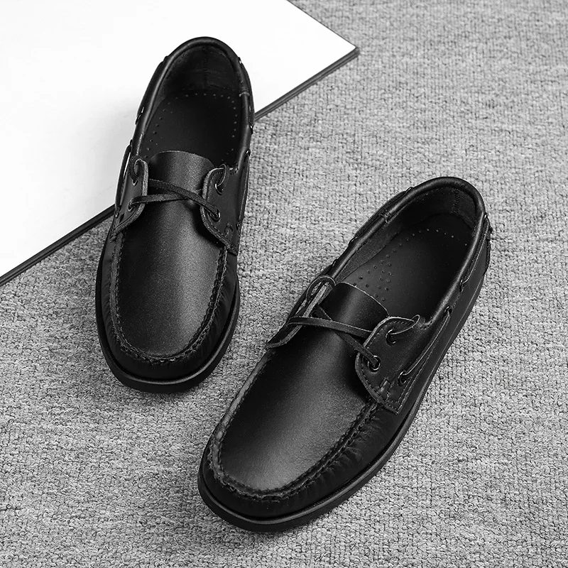Luxury Men's Casual Shoes Business Shoes Classic Lace-up Male Formal Shoes Breathable Driving Men Shoe Designer Leather Loafers - Image 4