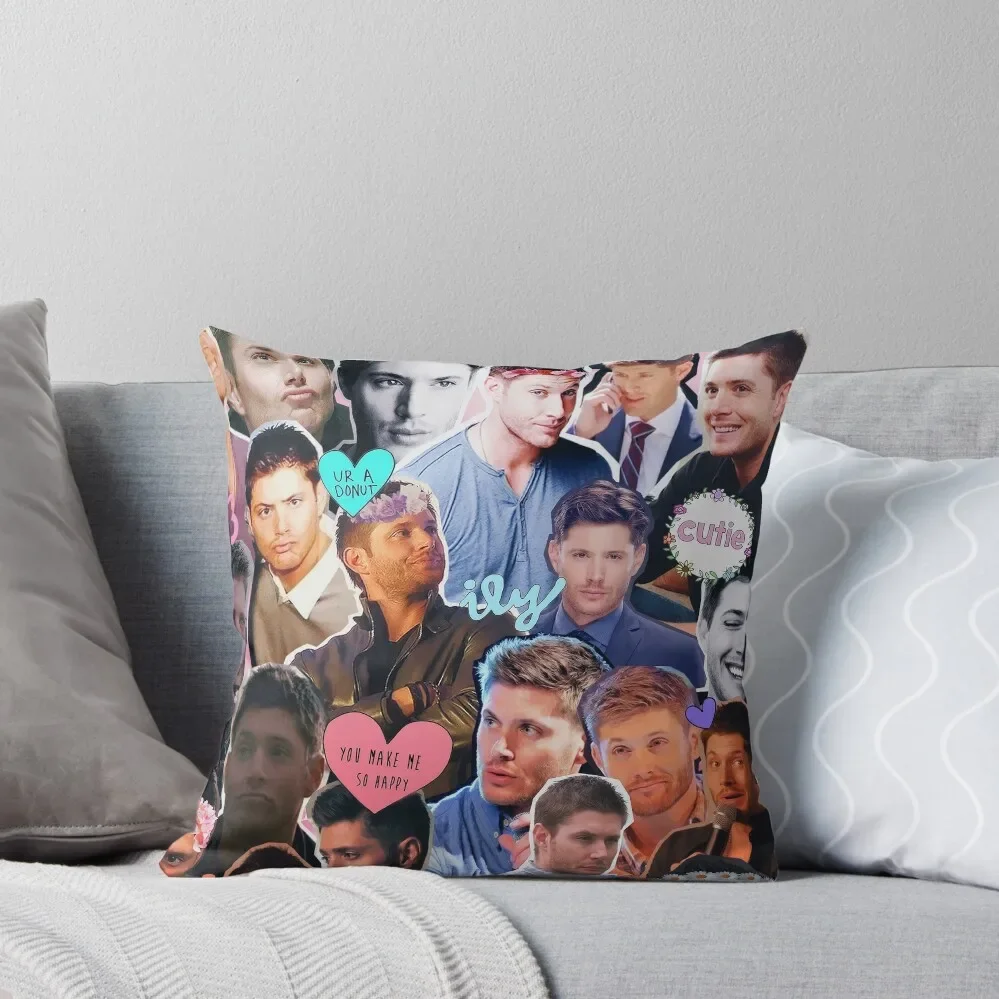 

Jensen Ackles Collage Throw Pillow