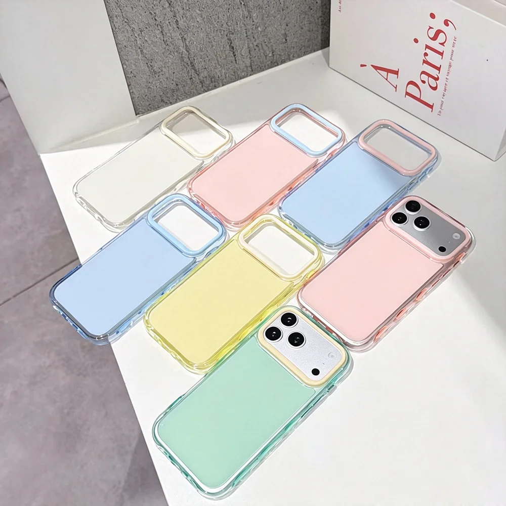 17 17 Pro Max Case Jelly Color Cover For iPhone Air Clear Frame Hard Back Shockproof Phone Capa Coque Funda - Aliexpress Deal