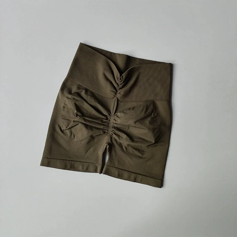 Yoga-Shorts mit hoher Taille, gerafftem Bund und formendem Effekt, 3 Zoll, Bauchstütze, atmungsaktiv, elastisch, Fitness-Shorts für Damen, Pilates, Fitnessstudio – Detail 17