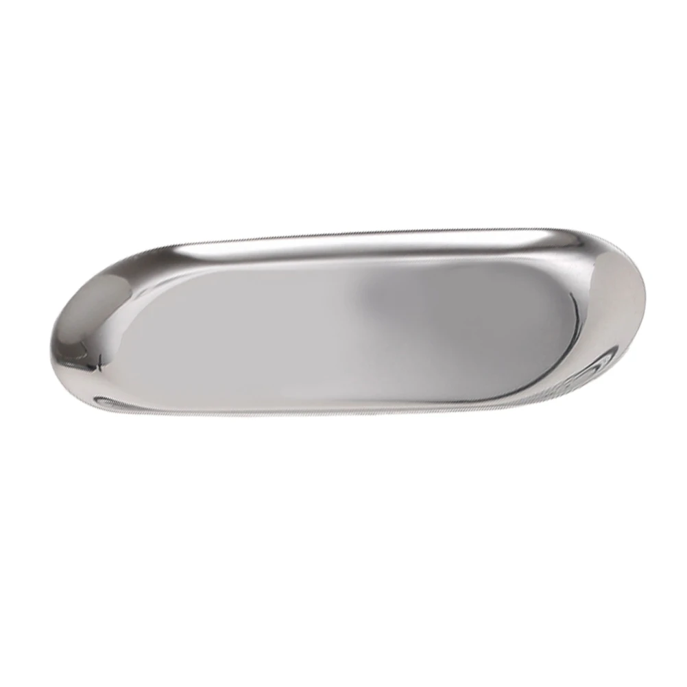 

Aromatherapy Tools Tray Silver Nordic Style Metal Storage Plate for Fruit Jewelry Minimalist Storage Tray
