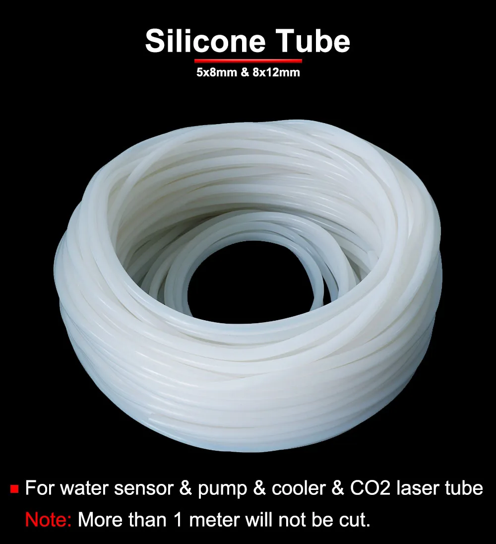 HUNST Silikonschlauch 5x8mm 8x12mm Wasserleitung Flexibler Schlauch für Wassersensor & Wasserpumpe & Wasserkühler & CO2-Laserröhre. – Detail 1
