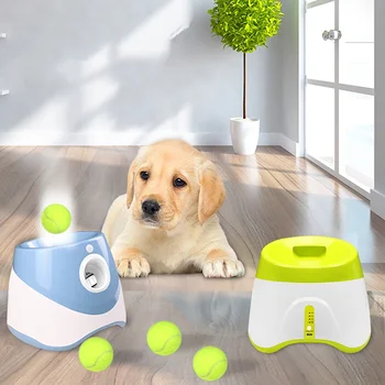 Automatischer Ballwerfer für Hunde, Tennisball-Wurfmaschine mit Futterausgabe, i