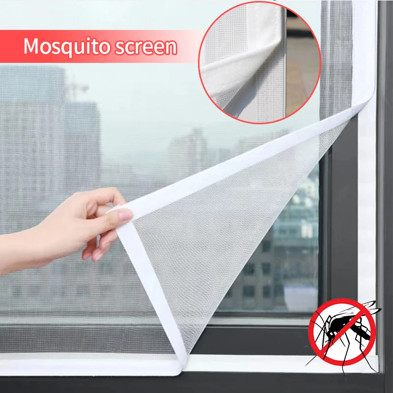 Verschiedene Größen, Sommer, unsichtbares Netz, Moskitonetz für Fenster, selbstklebendes Insektennetz für Fenster/Türen, 220x250