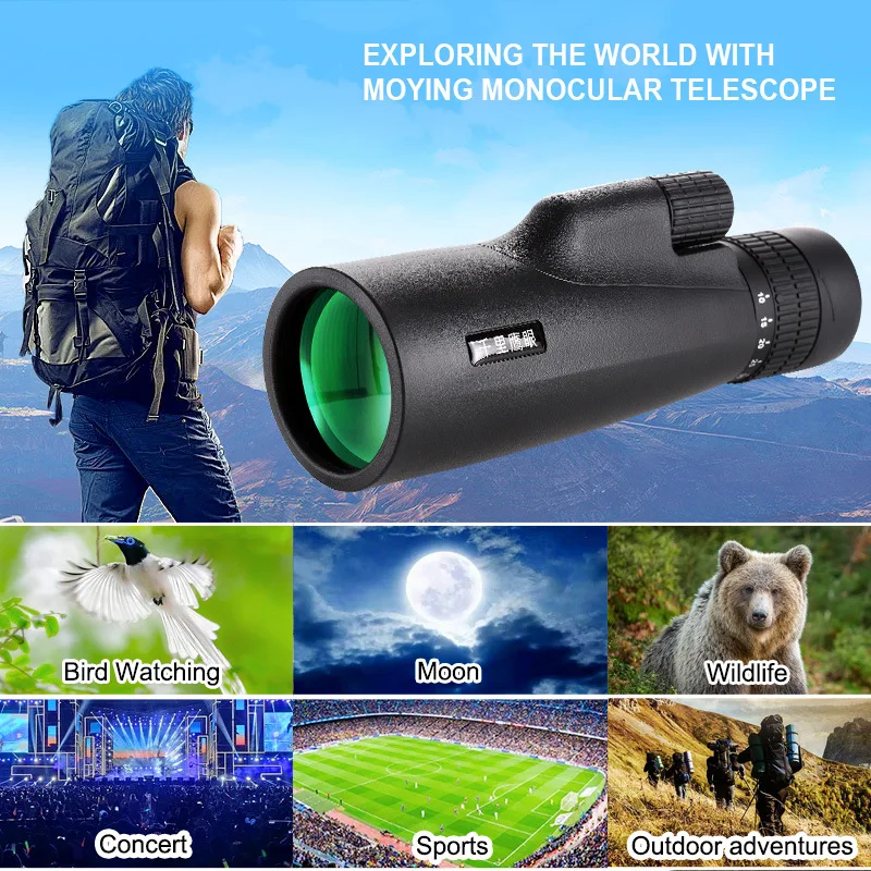 All-optical High-magnification 10-30X50 Continuous Zoom High Definition Outdoor Monoculars Bird Watching Mountaineering