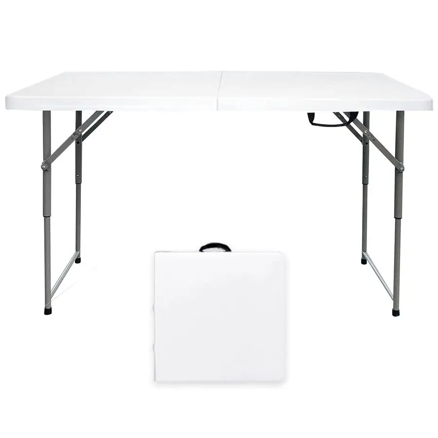 

Table 4 6 8 Foot, Foldable Table Adjustable Height Card Table, Indoor Outdoor Small Desk, Portable Plastic Picnic Party Dining C