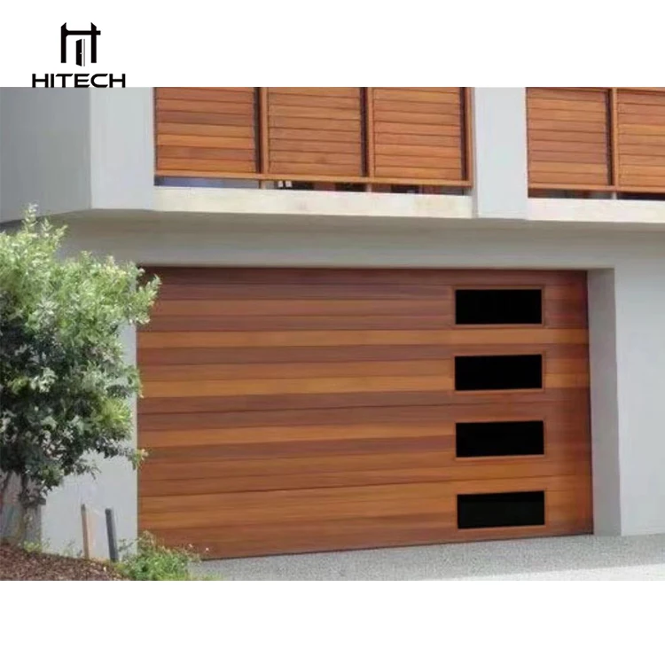 Hitech Moderne Garagentore mit ferngesteuertem Glas und Schnittfläche aus Aluminium mit Fenstern