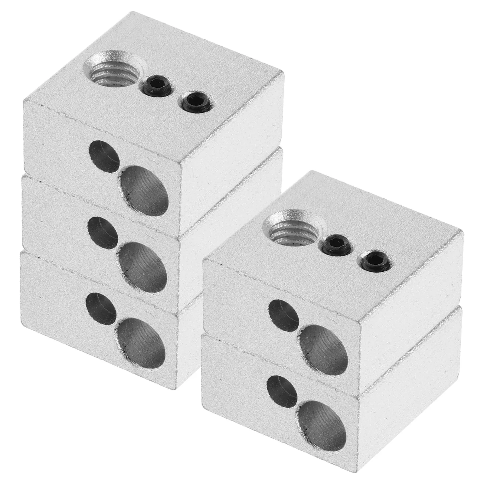 

5Pcs Aluminum Heating Block for 3D Printer Extruder High Efficiency Heat Transfer Stable Performance Easy Maintenance 3D