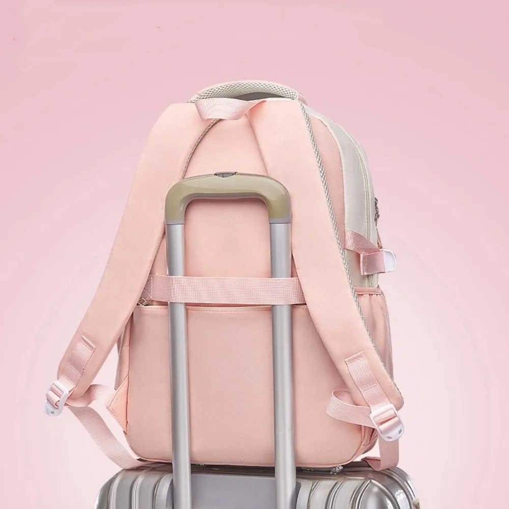 حقيبة مدرسية ذات سعة كبيرة خفيفة الوزن ومقاومة للماء حقيبة ظهر للطلاب لتخفيف التوتر على الكتف لفتيات المدارس الثانوية