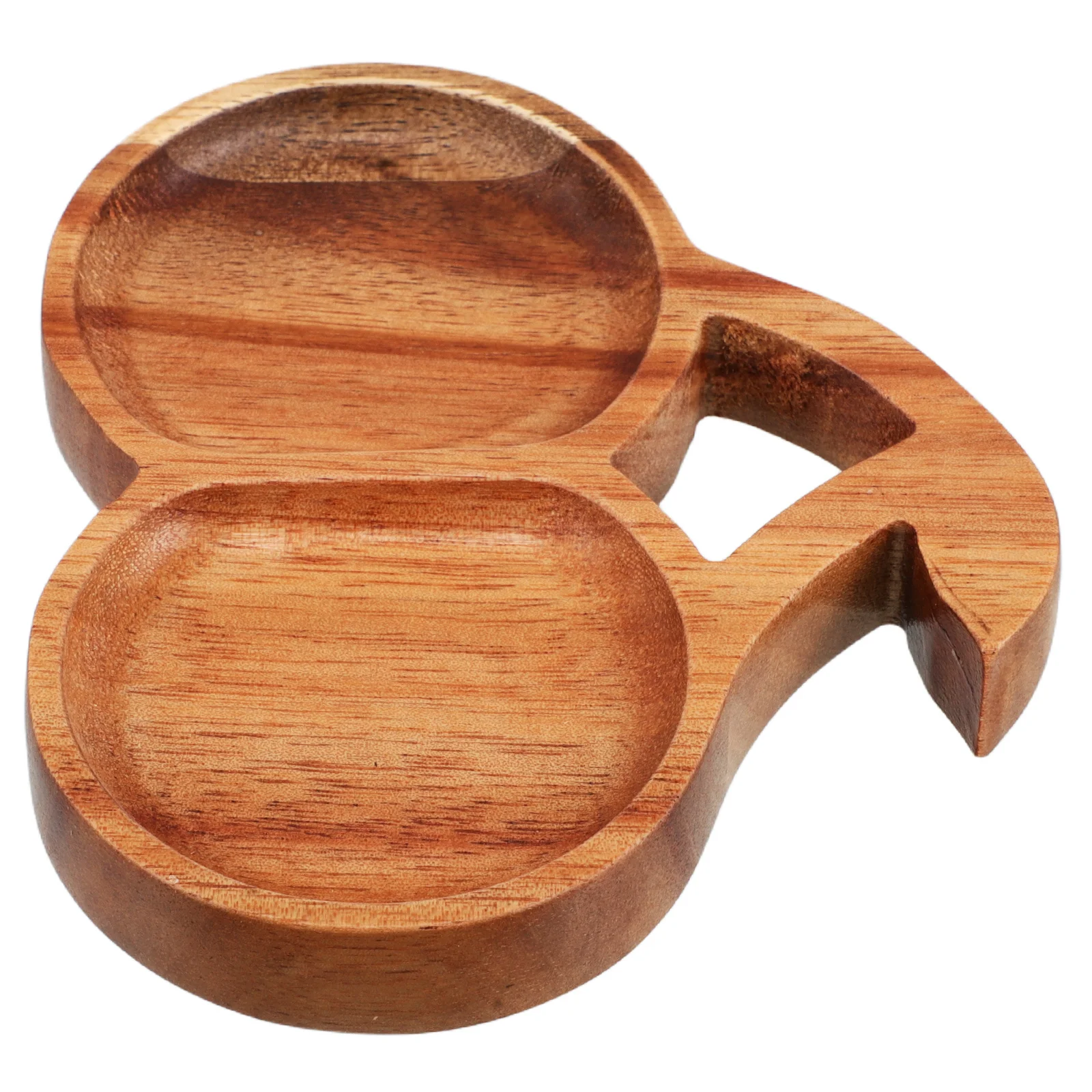 

Cherry Shape Wood Serving Tray Multifunctional Fruit Nut Appetizer Platter For Home Decor Coffee Table Centerpiece Natural