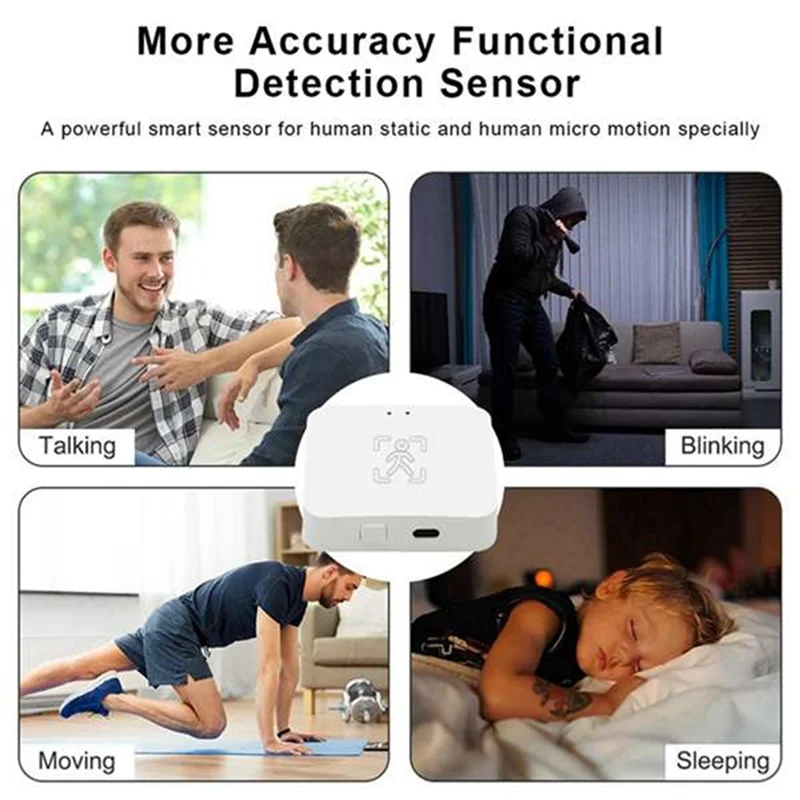 Tuya Wifi Human Presence Detector With Holder Smart Human Body PIR Sensor Radar Microwave Motion Sensor Detect 5.8Ghz-Hot