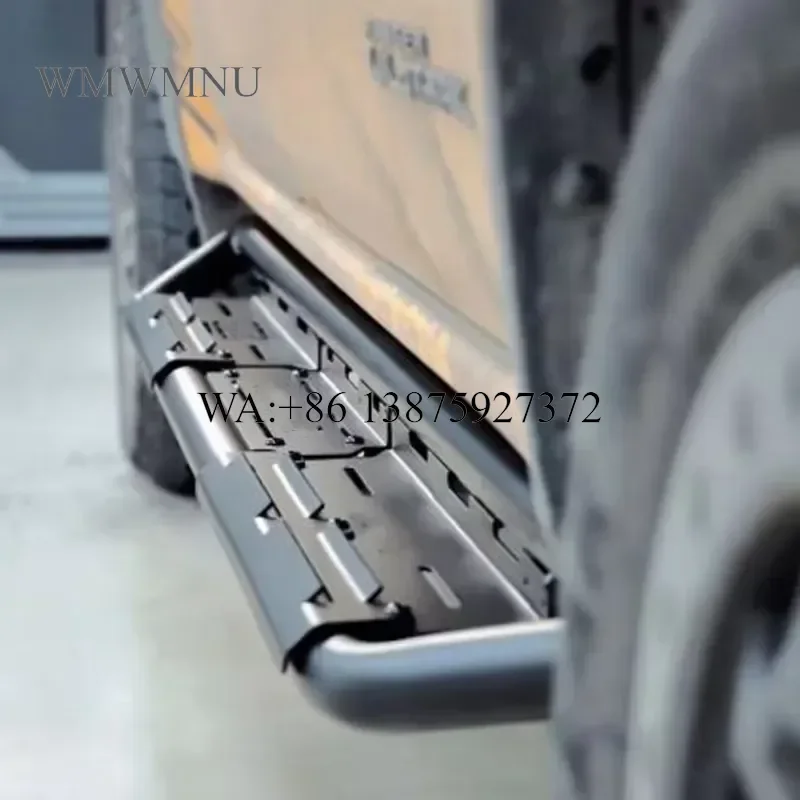 Wmwmnu for Ranger Manganese Steel Precision Welded Side Steps Off-Road No-Drill Install Anti-Collision Protection Running