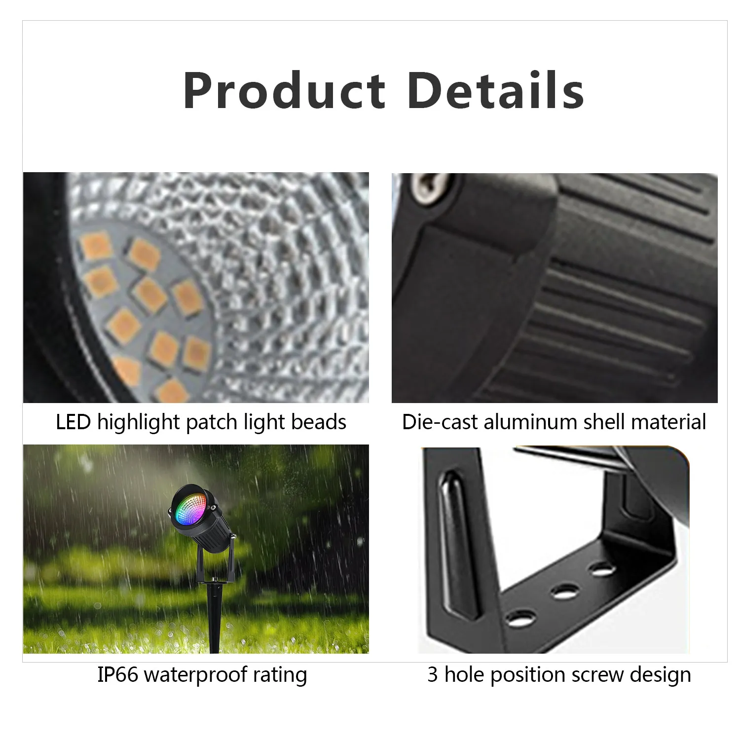 Rvb RC passerelle disque chemin lumière extérieure jardin paysage projecteur étanche Mini Diode électroluminescente pelouse sol projecteur
