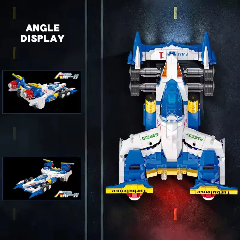 Toekomstige GPX Cyber Formule Asurada AKF-11 Super Voertuig Racewagen Bouwstenen Model STEM Educatief Speelgoed voor Kinderen Tieners Gift