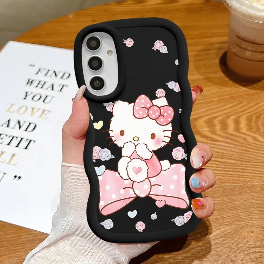 سانريو مرحبا كيتي قضية الهاتف لسامسونج غالاكسي A20s A30s A50s A02s A73 A03 A04e A05s A06 A11 كور A21s A51 4G 5G فوندا