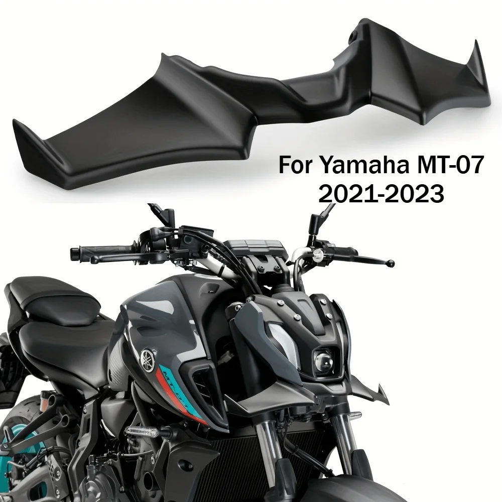 Front Spoiler Winglet Fit Yamaha MT-07 SP 2021-2023, ABS Plastic Aerodynamic Fairing for Naked Street Motorcycle