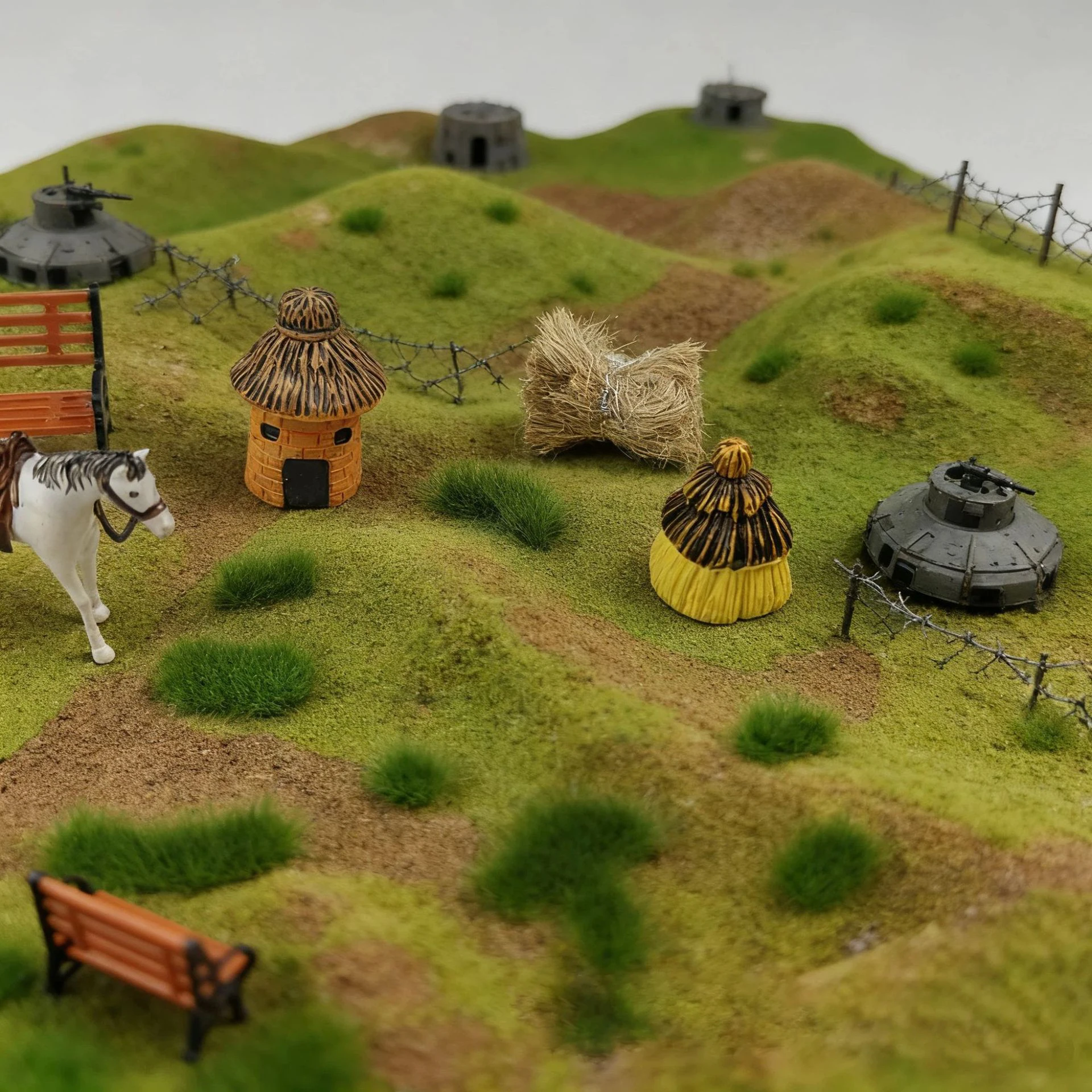 8MM Unregelmäßige Gras Cluster Modell Kits Saison Gras Pflanze Landschaft Sand Tisch Materialien Diorama Zubehör 58 Teile/schachtel