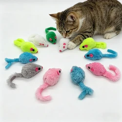 Juguetes peluche ratón coloridos, resistentes para gatos y perros