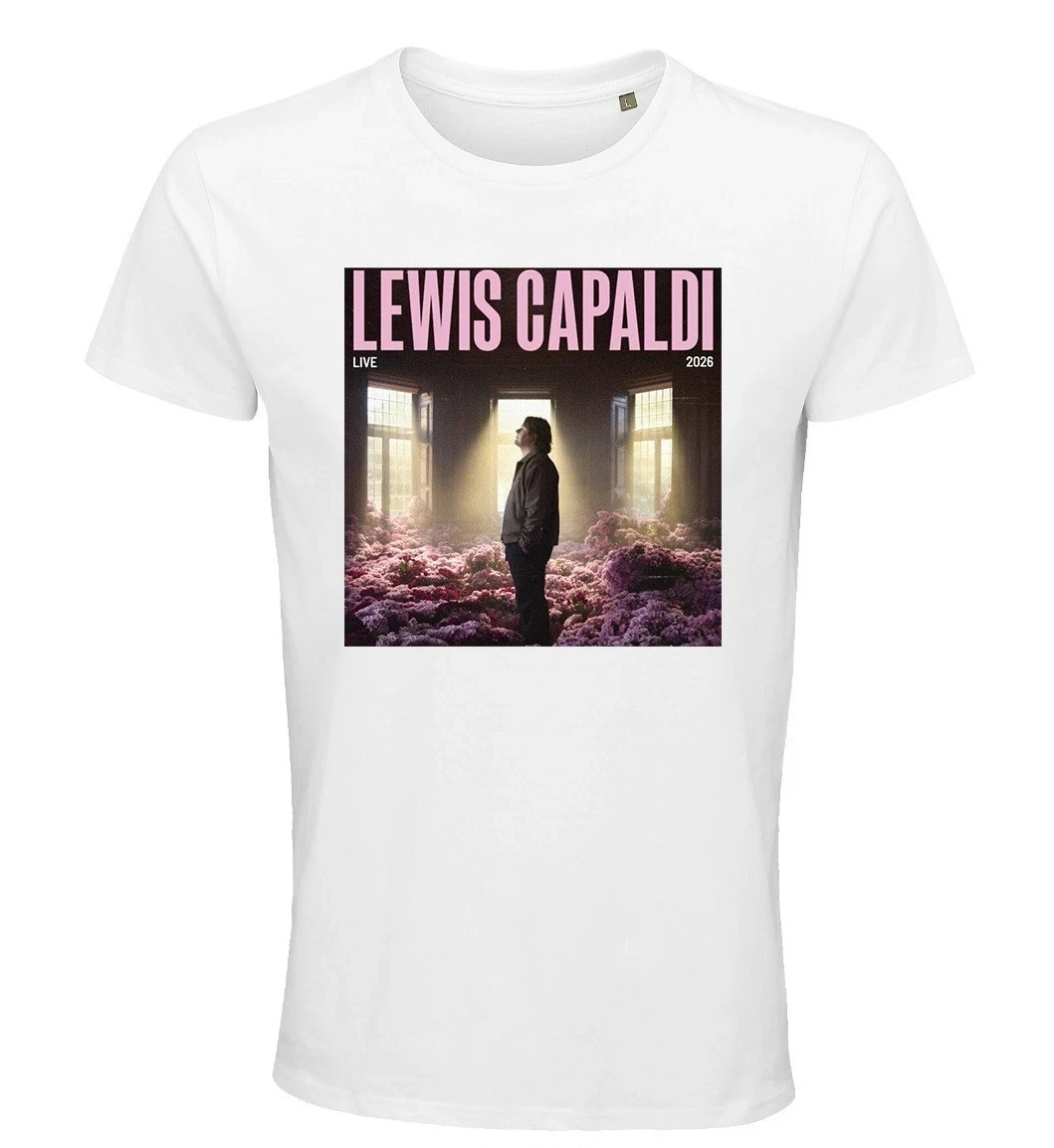 Lewis Capaldi T-shirt 2026 live concert tour music Italy concert cotton all-season streetwear shirt  graphic t shirts